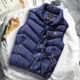 Vest nam mùa thu đông phiên bản Hàn Quốc đẹp trai giản dị xuống bông ấm áo vest vest không tay áo khoác túi thủy triều áo ba lỗ gym