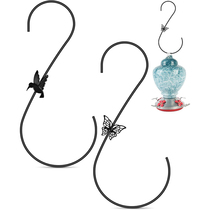 Bird feeding hook 30cm metal S iron flower pot hook outdoor plant potted hanging bird feeding decorative butterfly hook