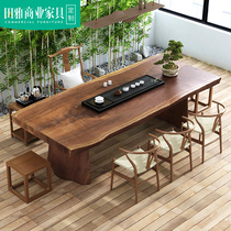 New Chinese tea table and chair combination houseLoggenkung fu tea table Zen Living room Modern tea table