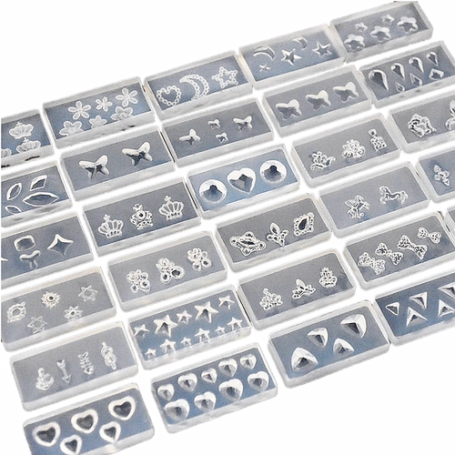 Украшение для ногтей, накладные ногти, силиконовая форма, трехмерный шаблон с бабочкой, DIY, с драгоценным камнем, в цветочек