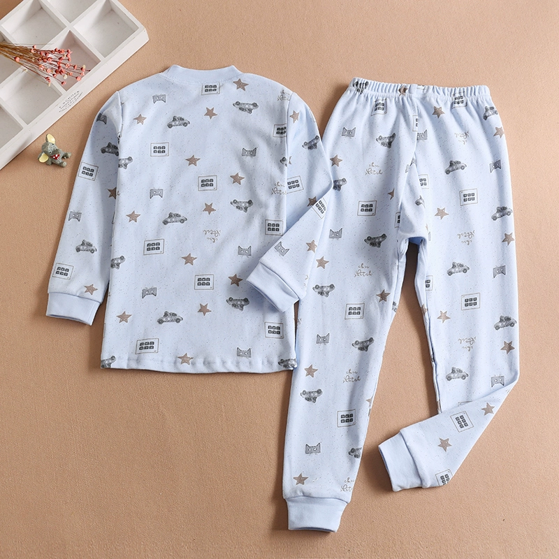 Junxiu cầu vồng nhỏ mùa đông đồ lót trẻ em bộ cotton cộng với tập quần mùa thu bé trai và bé gái cổ cao dòng quần shop quần áo trẻ em gần đây