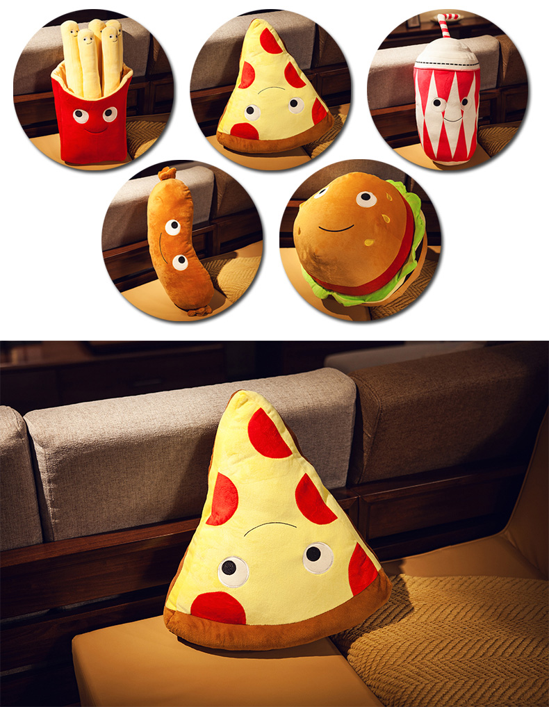 Ins net red snack khoai tây chiên hamburger gối dễ thương đệm gối sofa phòng ngủ giường cô gái trái tim sáng tạo - Trở lại đệm / Bolsters gối tựa lưng ô tô cao su non