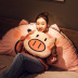 Heo con giường chiếu gối gối đệm lớn lưng gối dễ thương phòng ngủ ký túc xá sinh viên công chúa cô gái - Trở lại đệm / Bolsters gối vuông tựa lưng Trở lại đệm / Bolsters