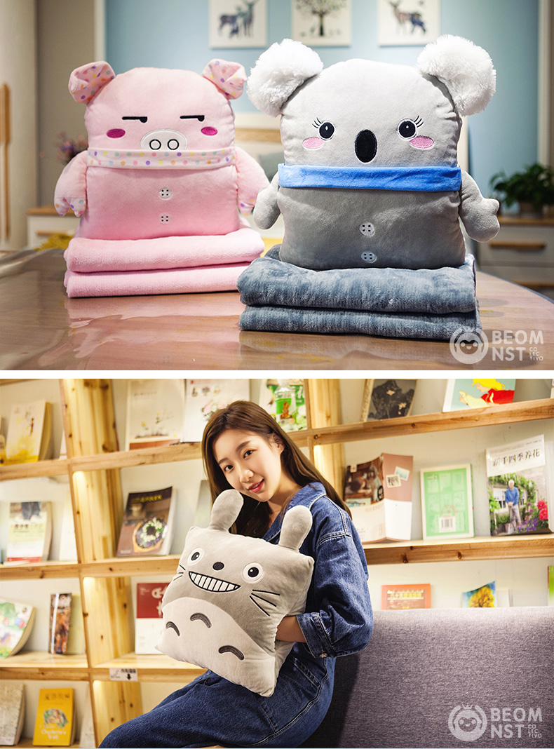 Gối chăn đệm kép gối ba máy lạnh văn phòng ăn trưa ngủ gối chăn trên xe ô tô nhỏ - Trở lại đệm / Bolsters goi sofa