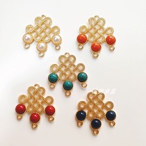 National Wind Featured Mongolia Uliji knot decoration small pendant flow Su hanging buckle head retro nail bead string bead accessory gold