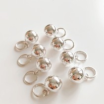 Mongolian Burqa Buckle Sub Retro National Wind Spherical Button Suspension Ring Glossy Solid Round Pearl Metal Coat Buttu Suit Decoration