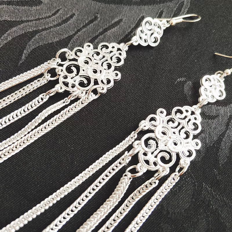 Retro classic earrings, silver 925 sample