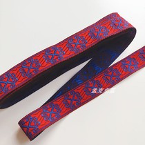 DIY silk with ethnic wind flowers silk satin lace retro clothing hat hanfu deco red blue classical flower