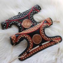 Inner Mongolia Ethnic Wrestlers to overcome genuine leather rivets Ethnic handicraft Mongolia Package Decorative Pendant Prairie