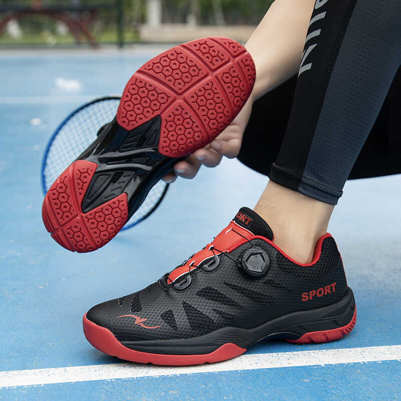 Carbon Plate Shock-Absorbing Rotating Button Rebound Badminton Shoes for Men and Women, Professional Tennis Training Sports Shoes, Large Size 4647 Carbon Plate Shock-Absorbing Rotating Button Rebound Badminton Shoes for Men and Women, Professional Tennis Training Sports Shoes, Large Size 4647