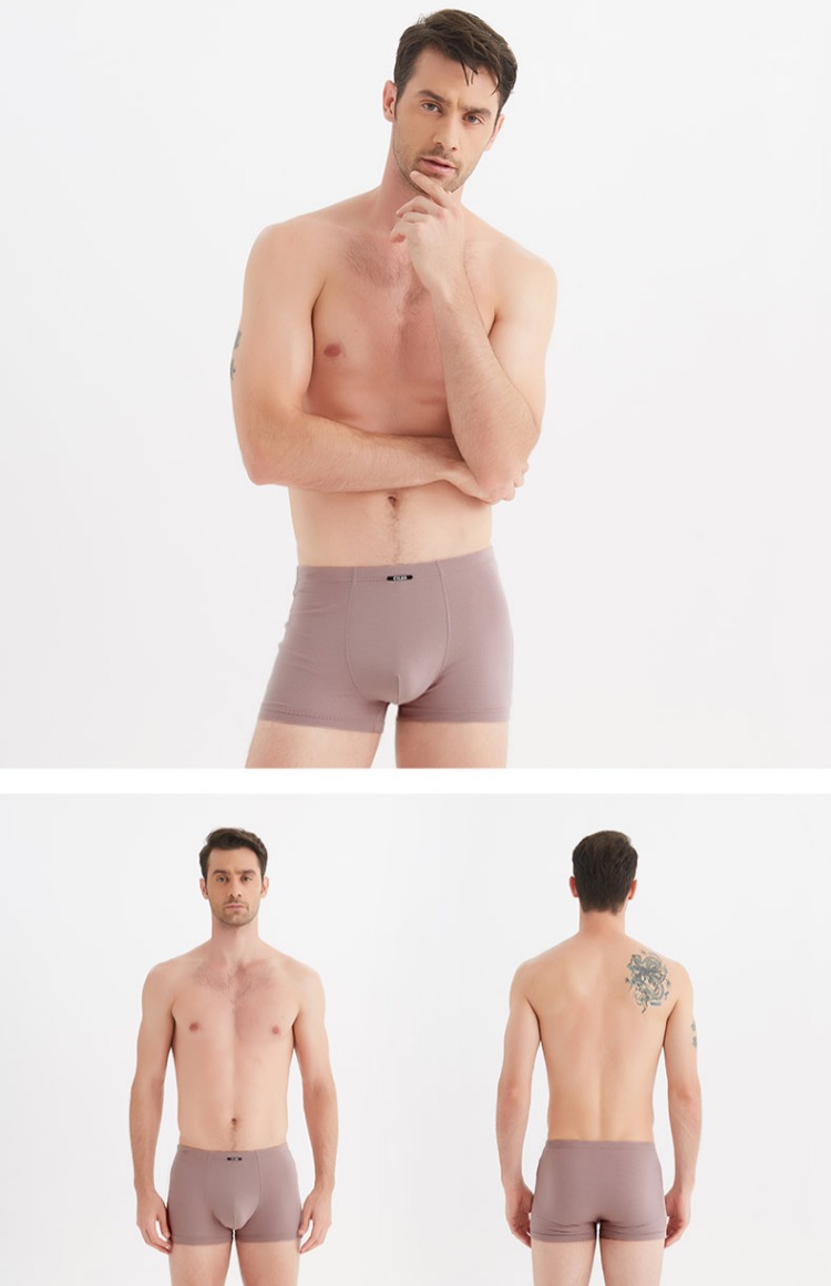 Quần lót nam kiểu dáng Shile Quần boxer thoáng khí Quần boxer nam Thanh niên Quần mỏng Kích thước lớn quan lot dep