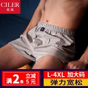 Đồ lót nam Shile cotton mùa hè cotton thoáng khí quần boxer nam bốn góc quần rộng cỡ lớn một chiếc quần Luo - Nam giới