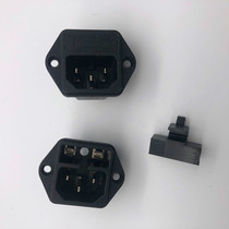 Product word power outlet Electrical cabinet socket Product word socket All copper 3-eye product word with ear with insurance socket