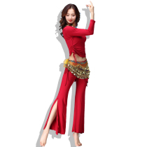 Belly dance costume female beginner Modal large size thin practice suit Belly dance 2021 new sexy set