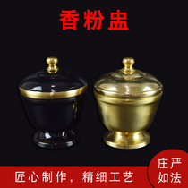 Buddhist Supplies Buddhist Hall for use with two pure copper lotus sandalwood sandalwood Fragrant Powder flushing incense stove