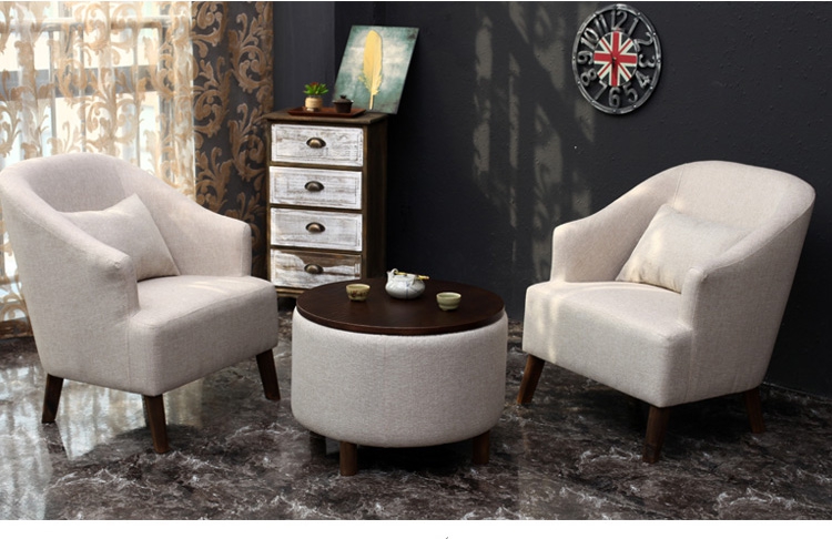 Nordic ban công phòng ngủ đơn sofa lười biếng giải trí vải tối giản hiện đại ghế căn hộ nhỏ cafe Mini - Ghế sô pha mẫu ghế sofa kết hợp giường ngủ