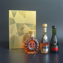 Foreign wine small wine version gift box Remy Ma 30ml50ml glass bottle brandy mini gift set collection