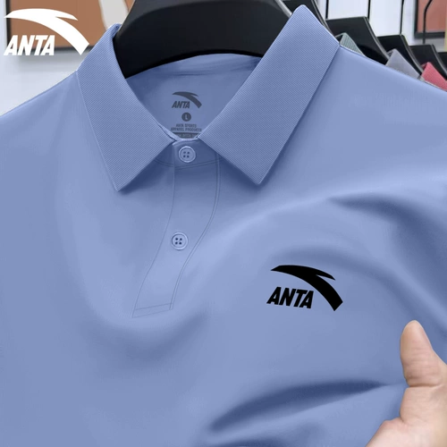 Футболка с коротким рукавом, шелковая футболка polo, свободный крой, для среднего возраста