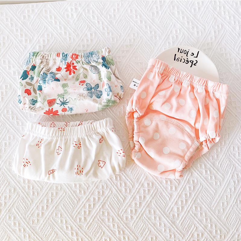 Japanese baby sepp pants such as toilet training pants pure cotton cloth male and female baby waterproof learning pants washable