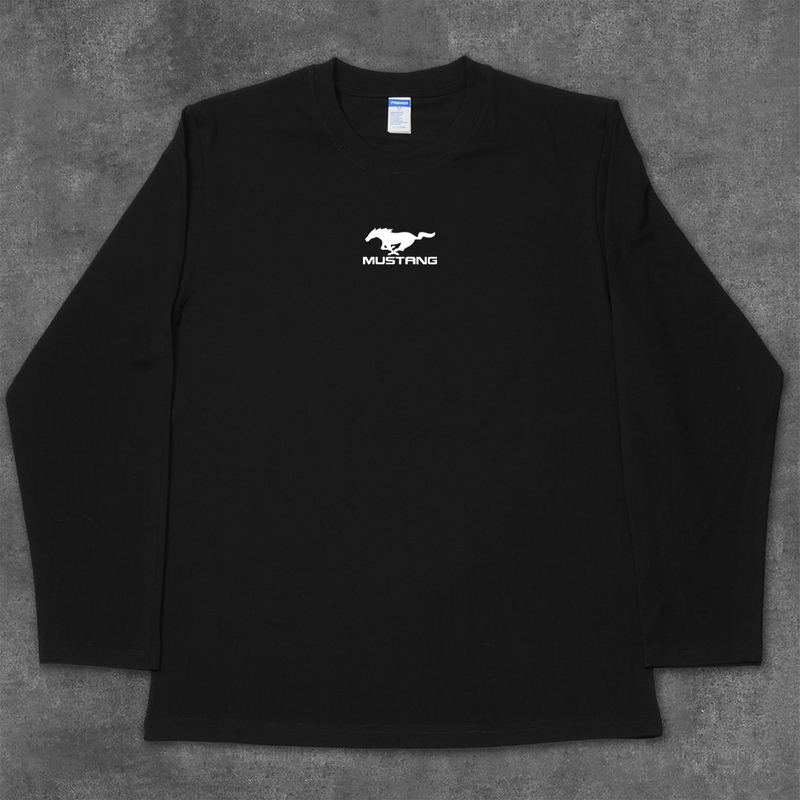 West Sea Zhaotao Long-Sleeved T-Shirt Ford Mustang Classic Car Culture Loose Top Tee
