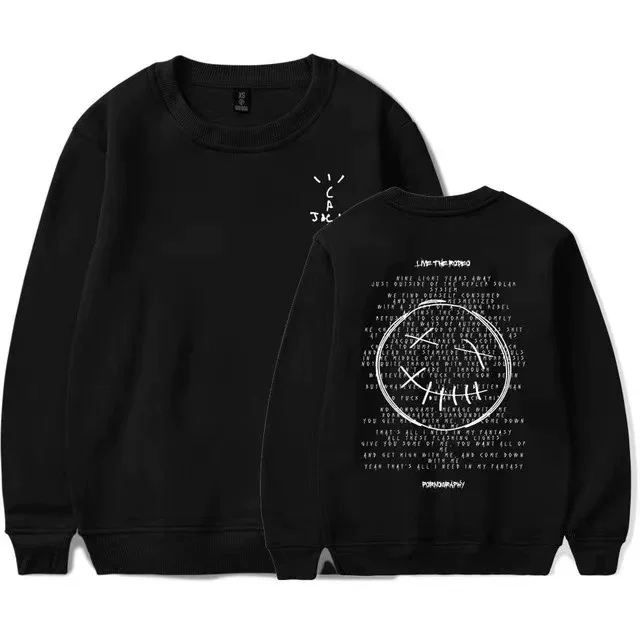 Свитер из хлопка с круглым вырезом в стиле Hip Hop, Fairy Palm Jack Double Single для мужчин и женщин, Hip Hop стиль, Krane Circles Round-neck