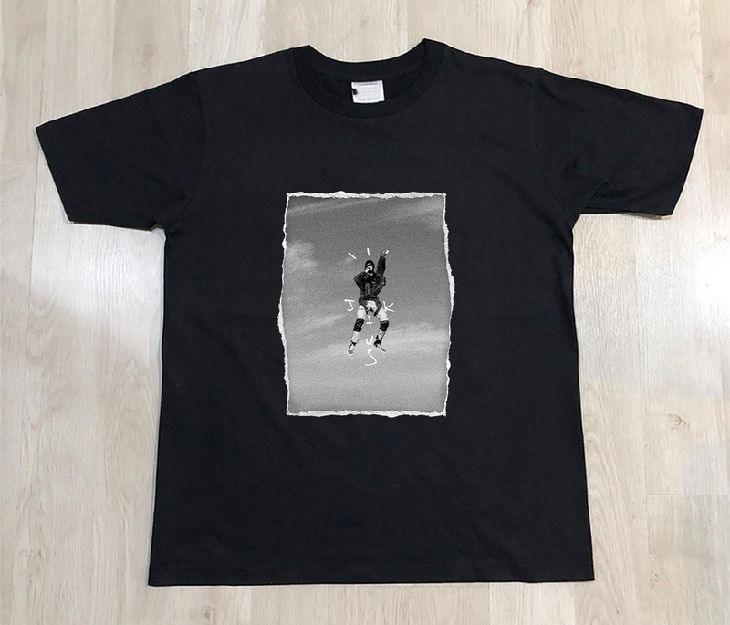 Travis Scott Short-Sleeved Top Travis Scott European and American Street Style Loose Rap Hip-Hop T-Shirt