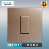 Siemens switch socket blank panel smart champagne gold 86 type household wall concealed reserved wire cover