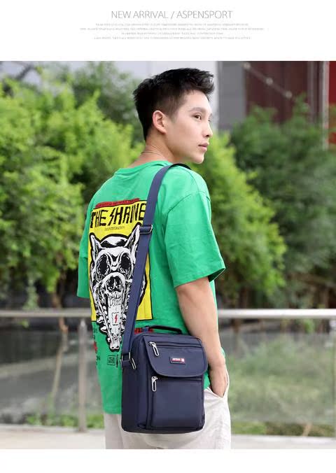 Túi đeo vai nam phiên bản Hàn Quốc của túi Messenger Túi vải Oxford chống thấm túi nhỏ thời trang nam ba lô 2018 túi mới túi michael kors