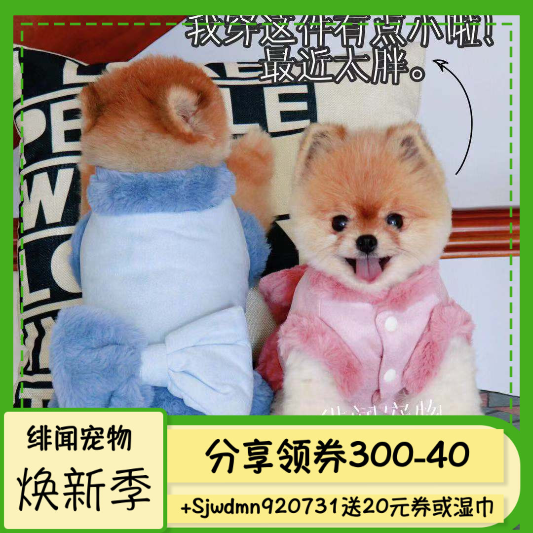 This cotton suit I'm so good with a soft glutinous bow tie pet pooch cotton cloaky four-leggaty kitty dress