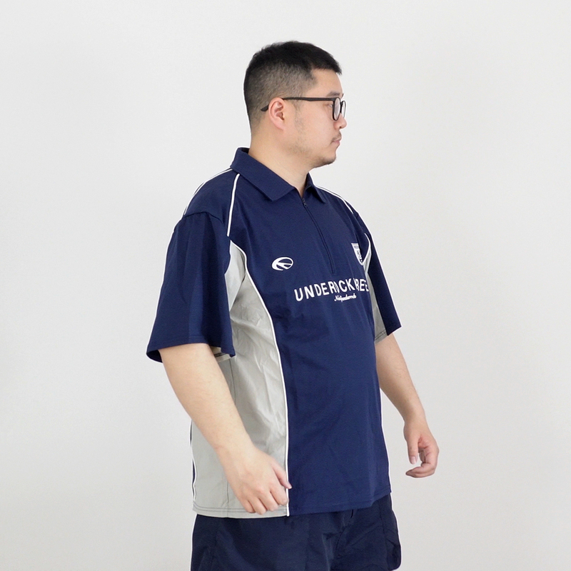 26 Summer New Product Raglan Sleeve Polo Men's Short Sleeve T-Shirt Loose Casual Plus Size Print Ysx-T552