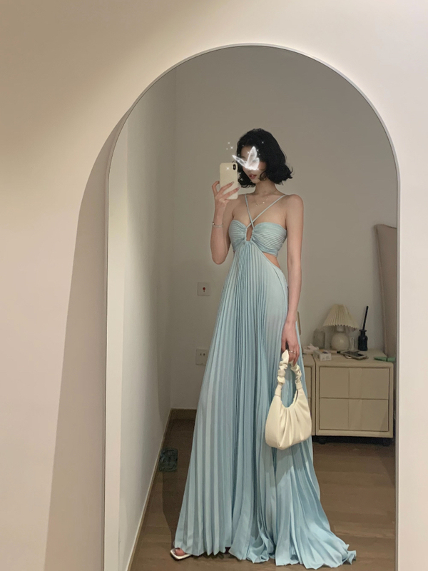 Maldives Bali Island Dress Thailand Sanya Photo Shoot Seaside Vacation Beach Dress Halter Neck Strap Dress Maldives Bali Island Dress Thailand Sanya Photo Shoot Seaside Vacation Beach Dress Halter Neck Strap Dress