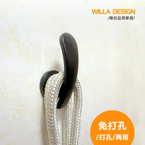 Gratuite to punch a pair of curtain wall hooks buckle modern minimalist living-room bedroom bathroom fixed suspendues ball with new Chinese