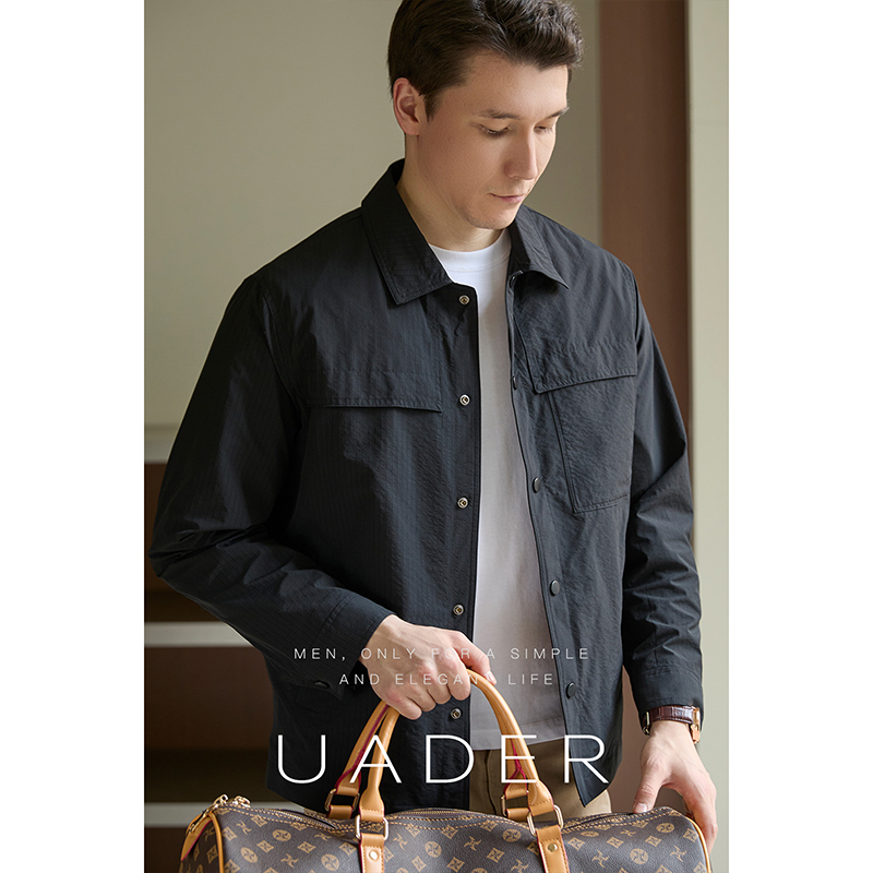 Uader丨Thin and Lightweight丨Business Casual Jacket for Men 26 Spring and Autumn Textured Lapel Jacket for Commuting Uader丨Thin and Lightweight丨Business Casual Jacket for Men 26 Spring and Autumn Textured Lapel Jacket for Commuting