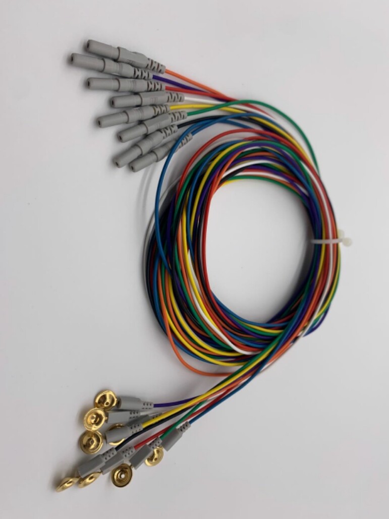 适用 兼容 电极线  脑电放大盒电极线DIN1.5mm