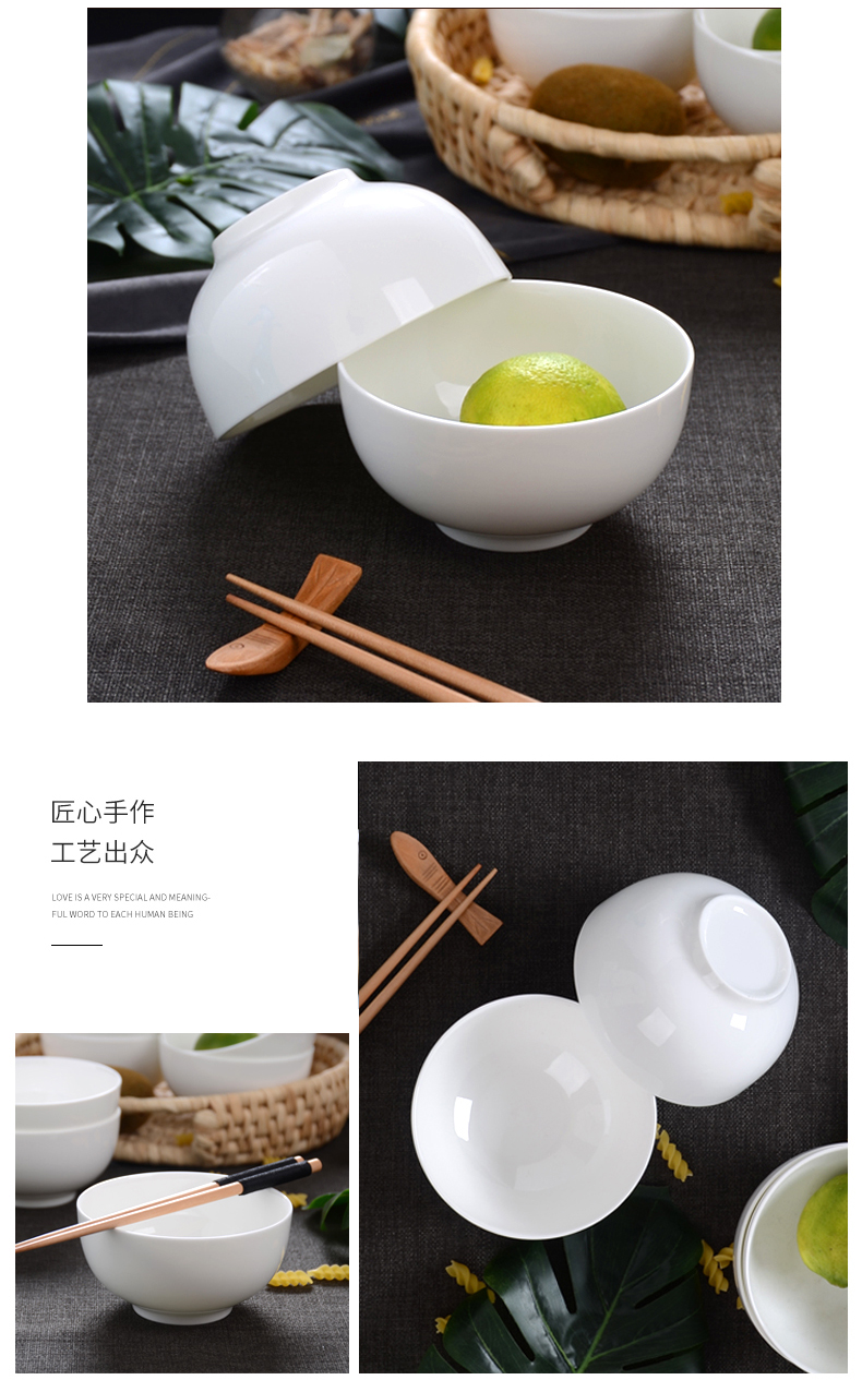 Pure white ipads bowls home 10 jobs ceramic bowl of rice bowls deep bowl 4.5 inch white bowls little soup bowl