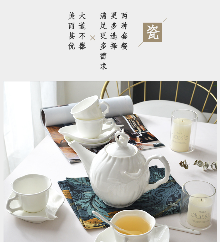 Tangshan 19 skull porcelain paint by hand coffee set tea coffee set with cups and saucers