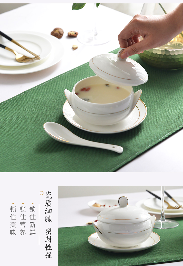 Ipads porcelain cup with cover soup cup stew stew soup pot of water to offer them small dish bird 's nest soup stew pot steaming stew ceramic cup