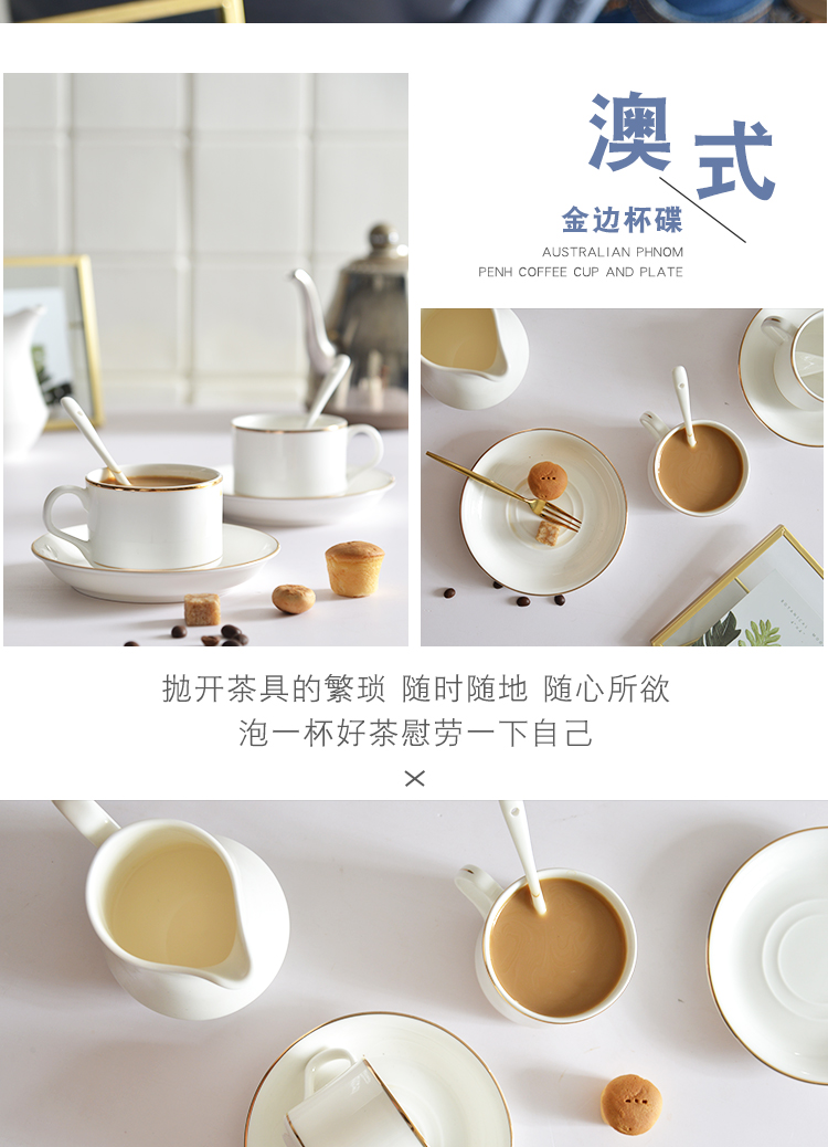 Ceramic coffee cup suit ipads China continental contracted up phnom penh coffee cup with cups and saucers afternoon tea tea logo shelf