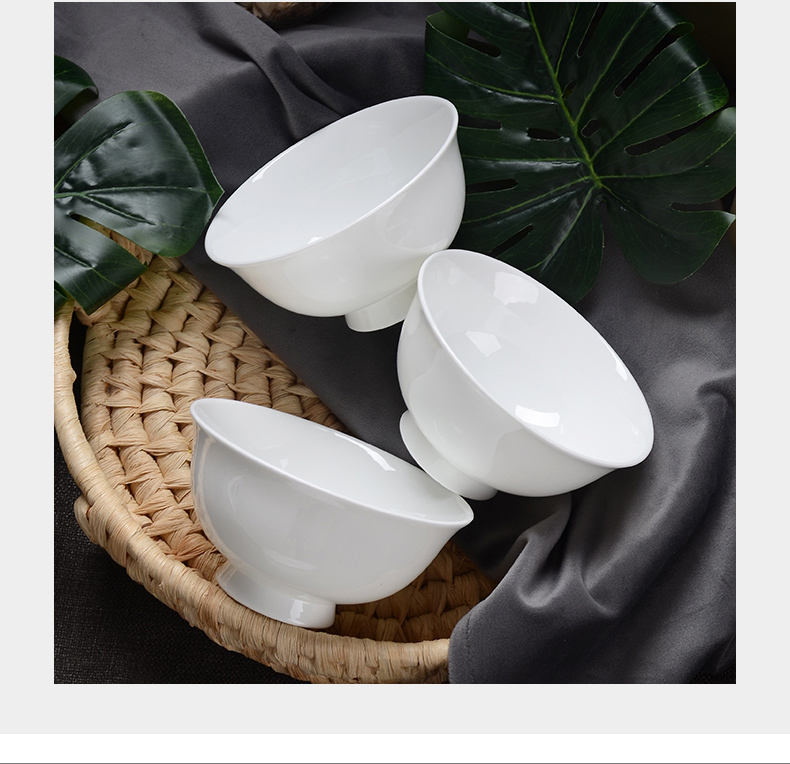 Pure white ipads bowls with 10 m jobs 4.5 inches square ceramic bowl bowl white tall bowl serie rainbow such use