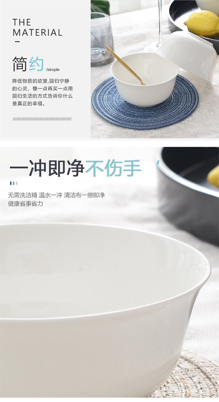 To use six pack ipads bowls of household small Bowl 6 inches ceramic Bowl Chinese kitchen white bowls Bowl of rice bowls