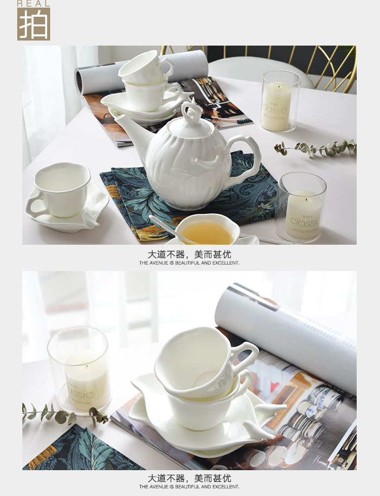 Tangshan 19 skull porcelain paint by hand coffee set tea coffee set with cups and saucers