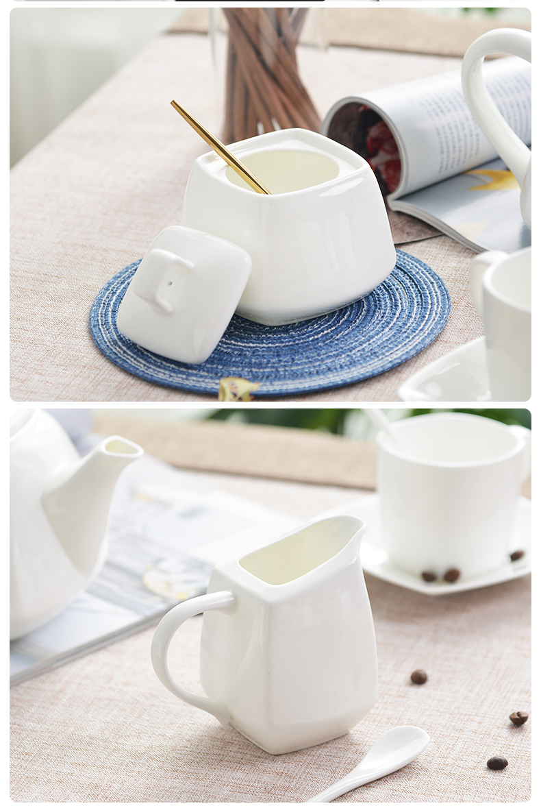 Royal square coffee tea tao family suits for tangshan ipads porcelain ceramic tea set unleaded non - toxic