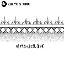 Zhi Ye retro acupuncture point arm ring men and women Nordic ins Wind waterproof tattoo patch small arm neck buy one get one free