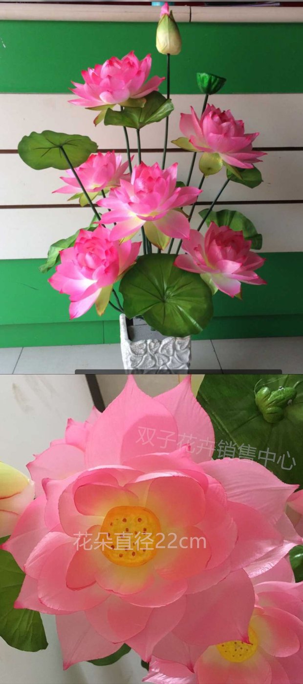 Mô phỏng hoa sen lớn hoa lily nước lily hoa khô sàn hoa bonsai cho phật đặt hoa phật cho phật - Hoa nhân tạo / Cây / Trái cây cây giả trang trí trong nhà