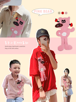 Deer Mother Fried Street pro-Casual Short Sleeves 2023 Spring Summer New Ocean Gas Mother-son Korean Version Boy Polo Blouse