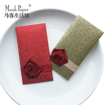 (Luminous material) High-end luxury birthday wishes charm personality wedding red envelope is a European-style new product without words
