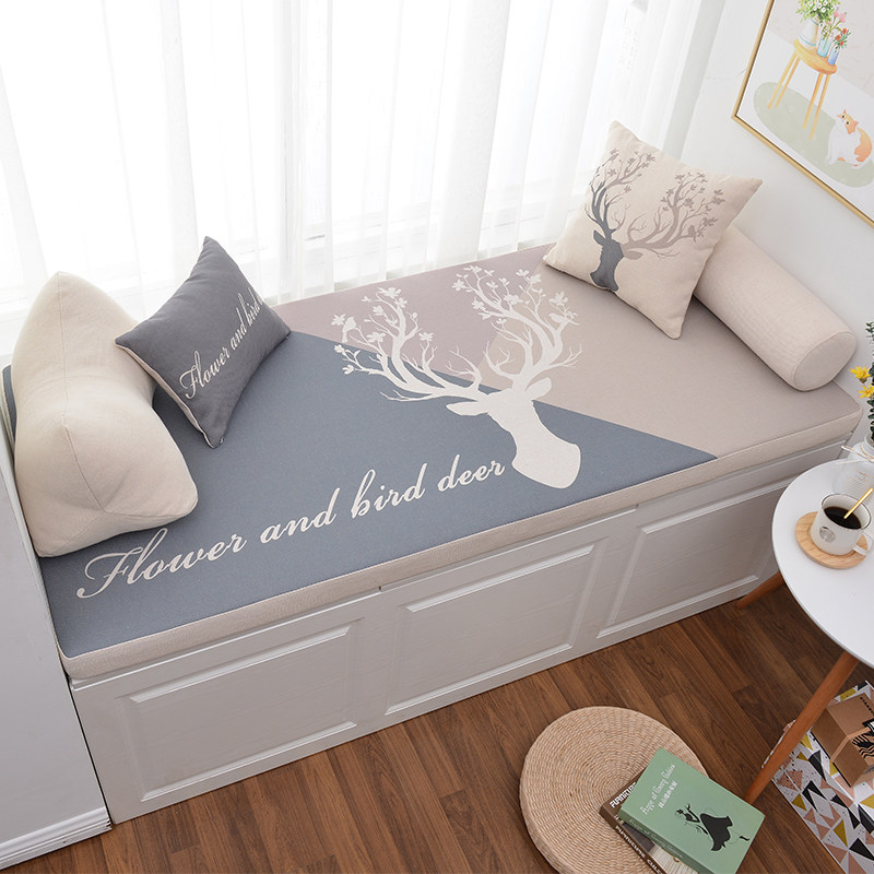 Bay window cushion window sill cushion blanket 2021 new tatami balcony cushion card seat net red Nordic wind four seasons common