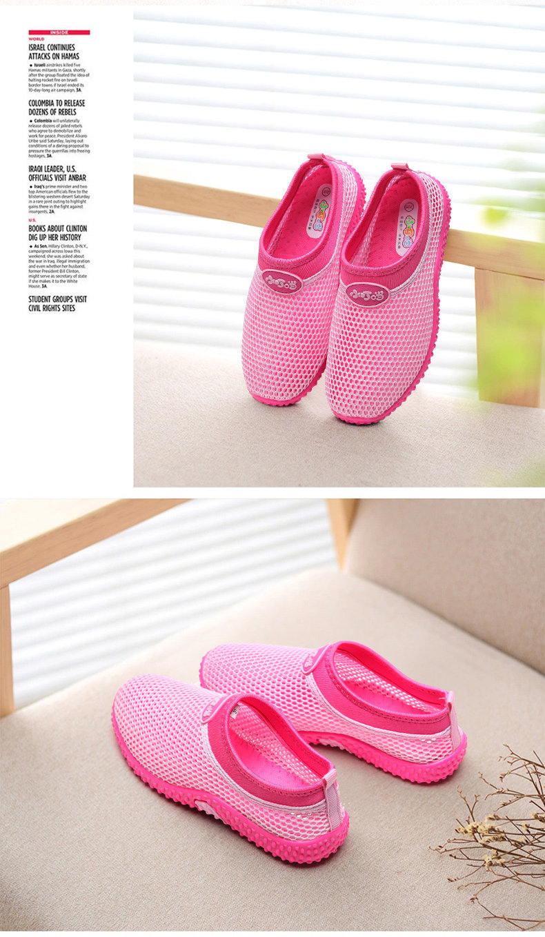 Sandales enfants en cuir synthétique DINGDANG Baotou creux pour été - semelle caoutchouc - Ref 1053403 Image 16