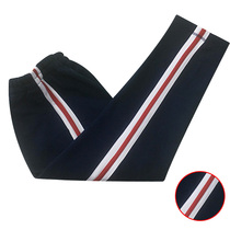 Customized spring summer and autumn models Joker cotton student trousers Tibetan classic white red bar bar sports pants casual school pants