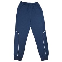 Spring and summer deep Tibetan green cotton sweatpants school uniform full length trousers trousers inlaid with white thin side beam feet male and female students thin